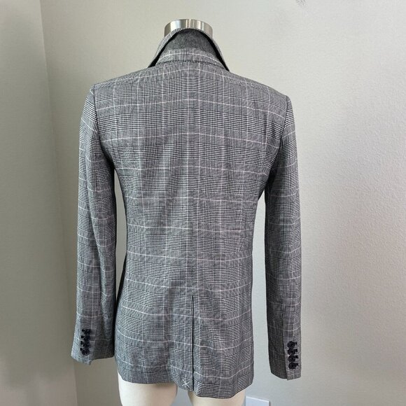 ATM Anthony Thomas Melillo Womens 2 Houndstooth Plaid Blazer Jacket - Picture 7 of 16
